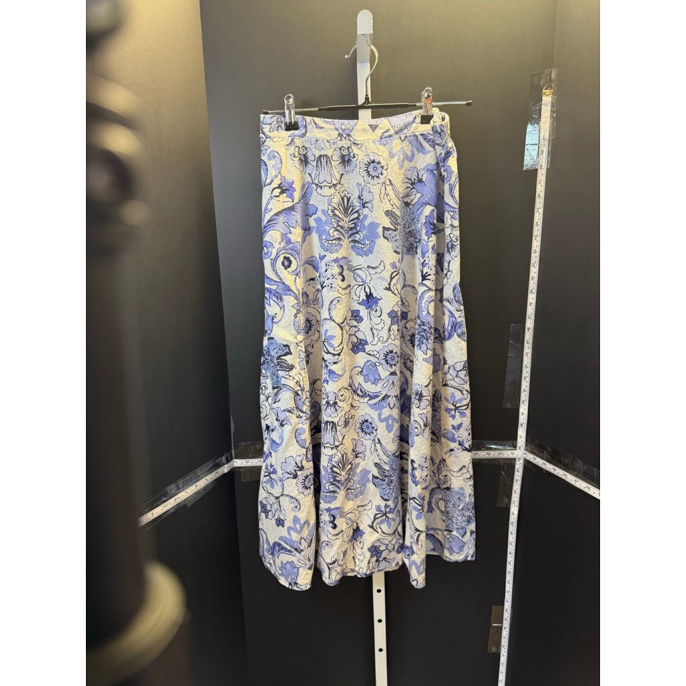 Women's Rachel Zoe Blue & White Floral Skirt Set Size S - Picture 5 of 8
